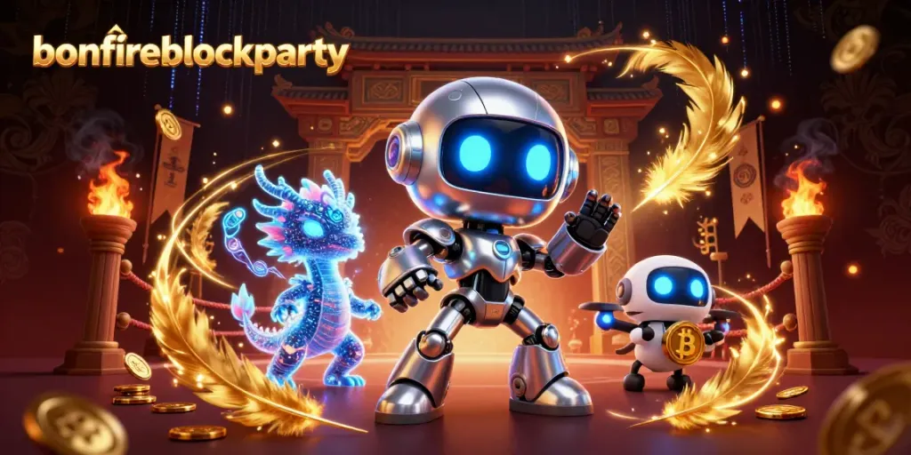 Join the action at the bonfireblockparty with this vibrant illustration, highlighting casino excitement and dynamic characters.
